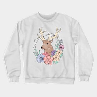 Floral Stag Crewneck Sweatshirt